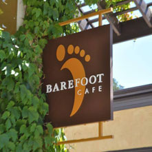 building sign of Barefoot Cafe in Fairfax